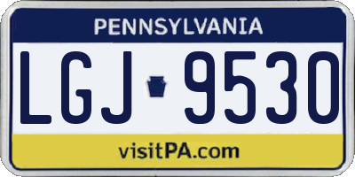 PA license plate LGJ9530