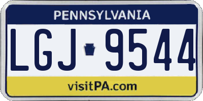 PA license plate LGJ9544