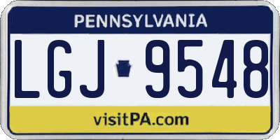 PA license plate LGJ9548