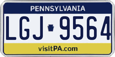 PA license plate LGJ9564