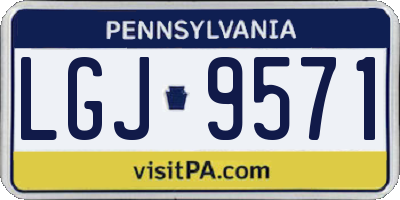 PA license plate LGJ9571