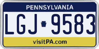PA license plate LGJ9583
