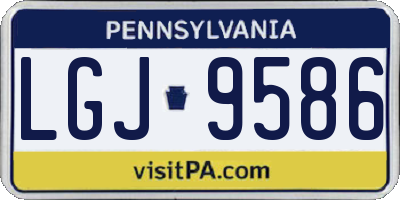PA license plate LGJ9586