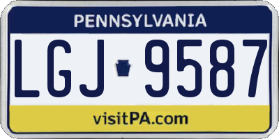 PA license plate LGJ9587