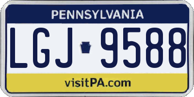 PA license plate LGJ9588