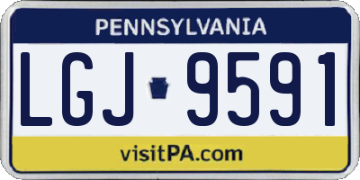 PA license plate LGJ9591