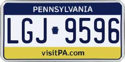 PA license plate LGJ9596