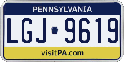 PA license plate LGJ9619