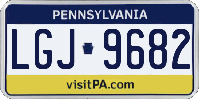 PA license plate LGJ9682