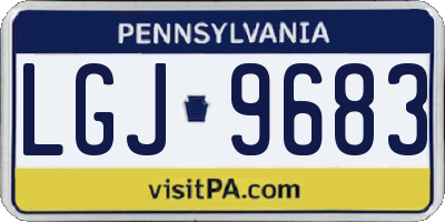 PA license plate LGJ9683
