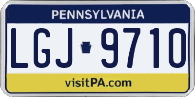 PA license plate LGJ9710