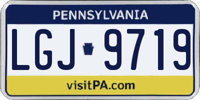 PA license plate LGJ9719