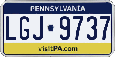 PA license plate LGJ9737