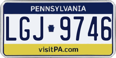 PA license plate LGJ9746