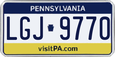 PA license plate LGJ9770