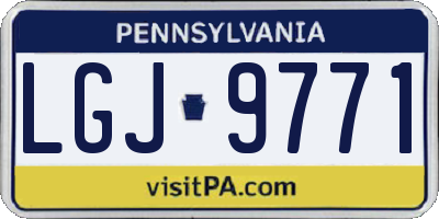 PA license plate LGJ9771