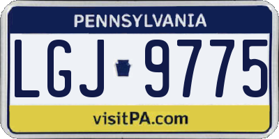 PA license plate LGJ9775