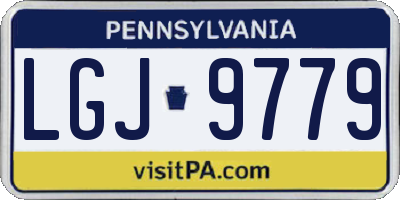 PA license plate LGJ9779