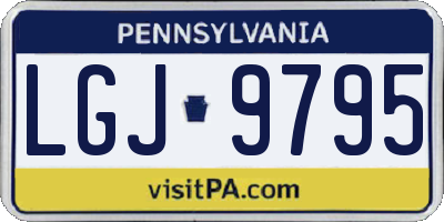 PA license plate LGJ9795