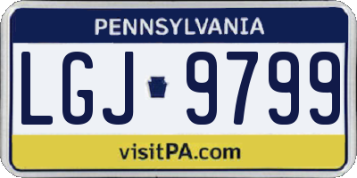 PA license plate LGJ9799