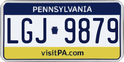 PA license plate LGJ9879