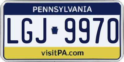 PA license plate LGJ9970