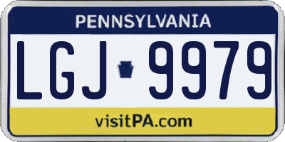PA license plate LGJ9979