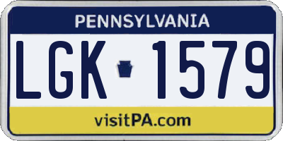 PA license plate LGK1579