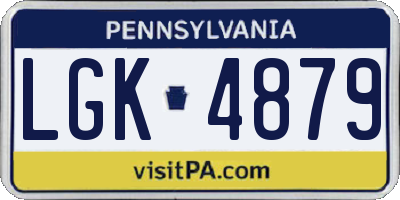 PA license plate LGK4879