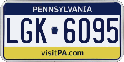 PA license plate LGK6095