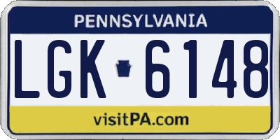 PA license plate LGK6148