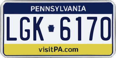 PA license plate LGK6170