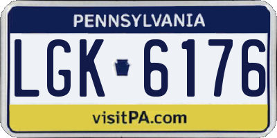 PA license plate LGK6176