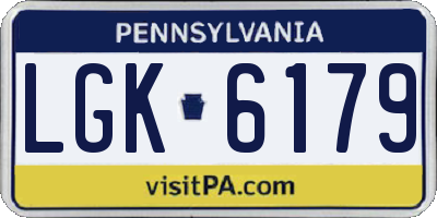 PA license plate LGK6179