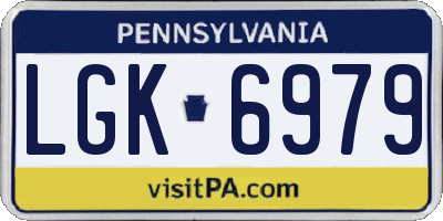 PA license plate LGK6979