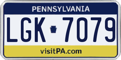 PA license plate LGK7079