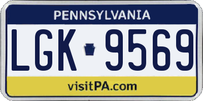 PA license plate LGK9569