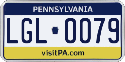 PA license plate LGL0079