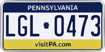 PA license plate LGL0473
