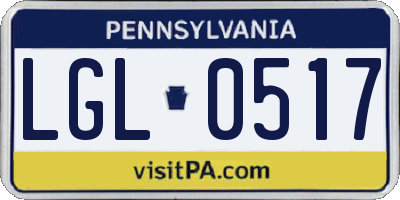 PA license plate LGL0517
