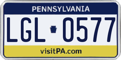 PA license plate LGL0577