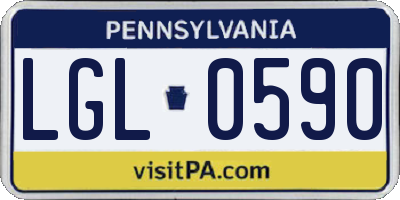 PA license plate LGL0590