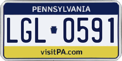 PA license plate LGL0591