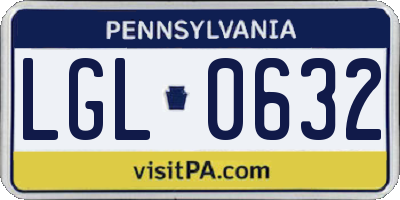 PA license plate LGL0632