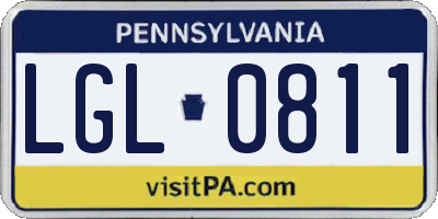 PA license plate LGL0811