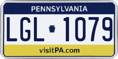 PA license plate LGL1079