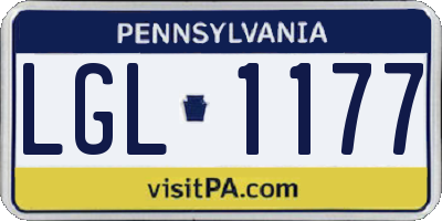PA license plate LGL1177