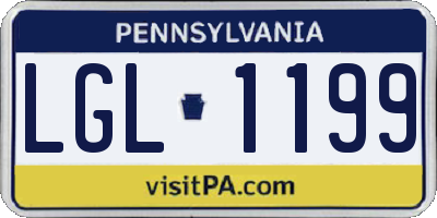 PA license plate LGL1199