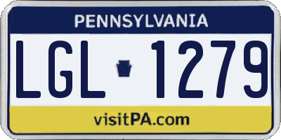 PA license plate LGL1279