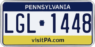 PA license plate LGL1448